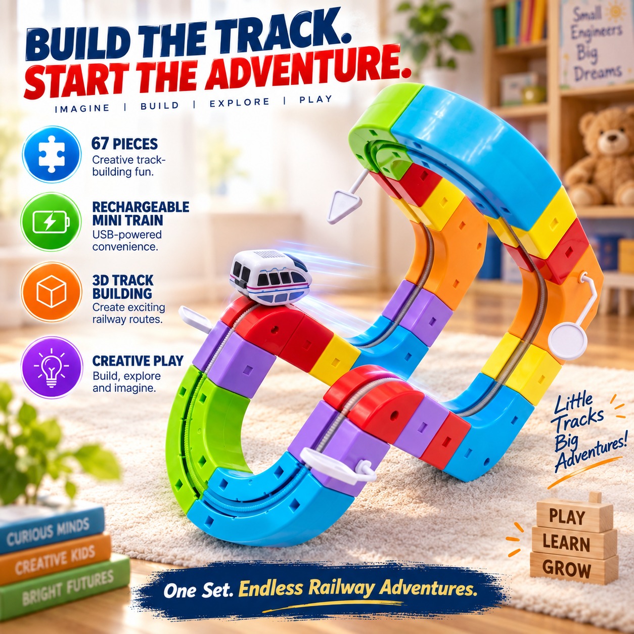 3D Electric Mini Train Track Set - Image 5
