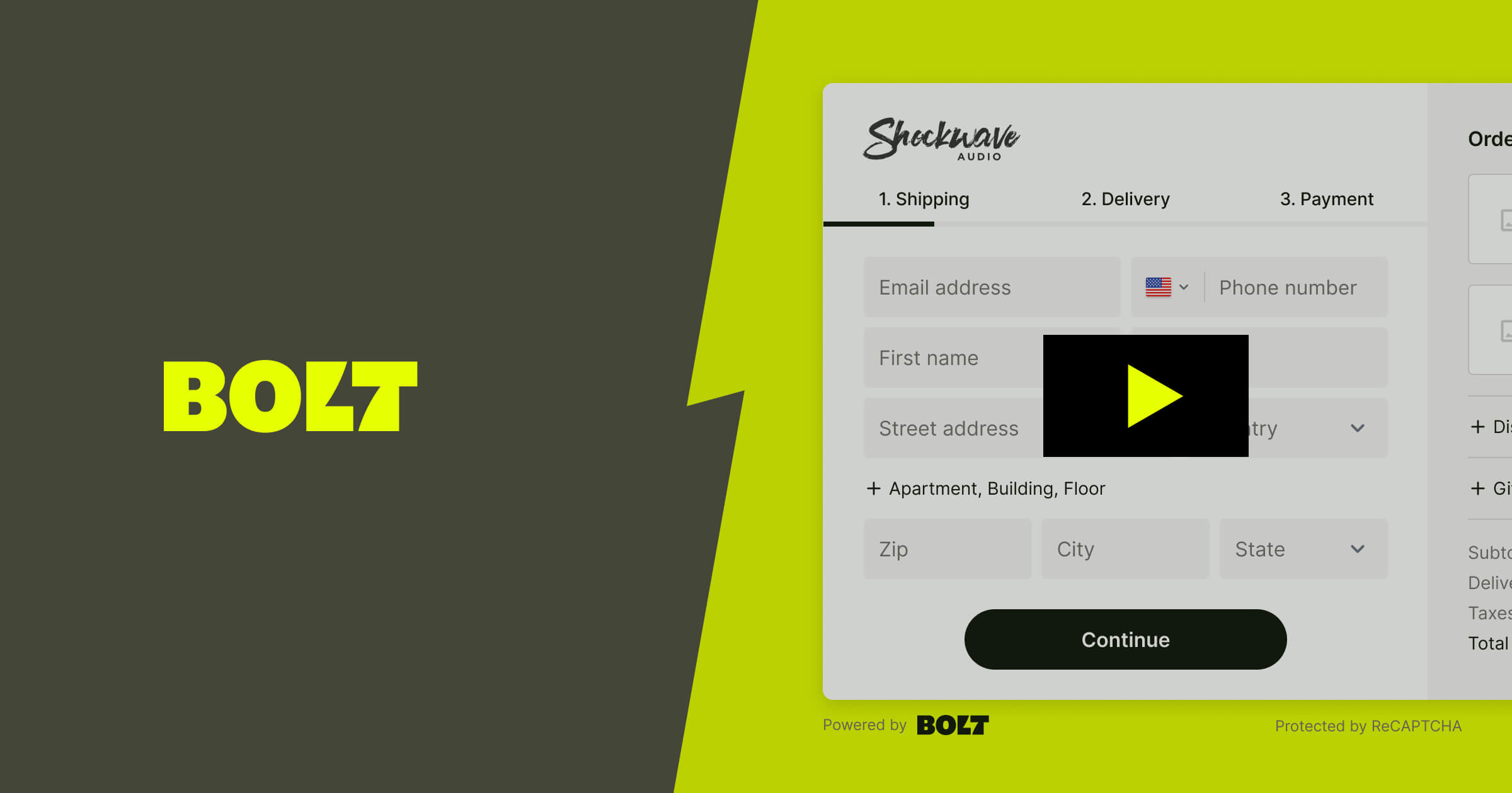 Bolt Shockingly Simple Checkout