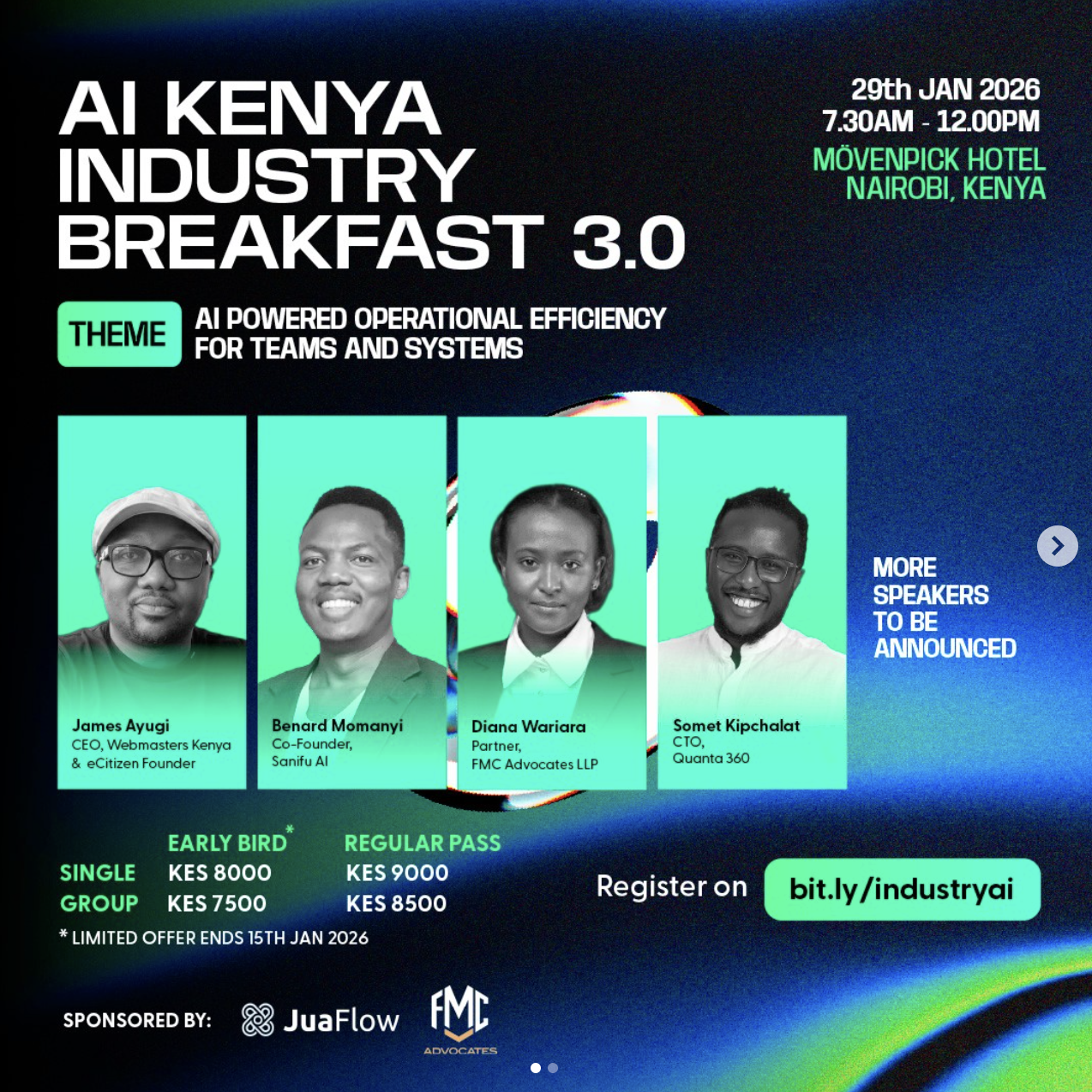 AI Kenya Industry Breakfast 3.0 is happening next week on Thursday, 29th January