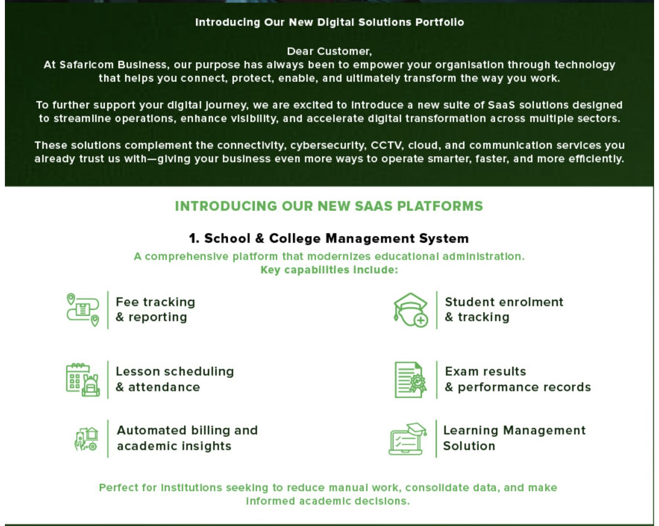 Safaricom to compete with local developers for school and SME software contracts