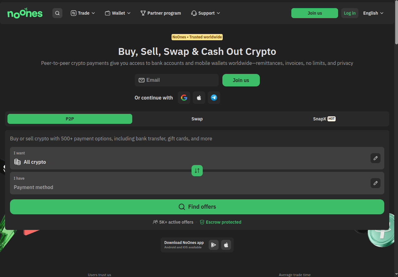 Crypto App NoOnes Shuts Down After Sanctions, Affecting 2.5M Users