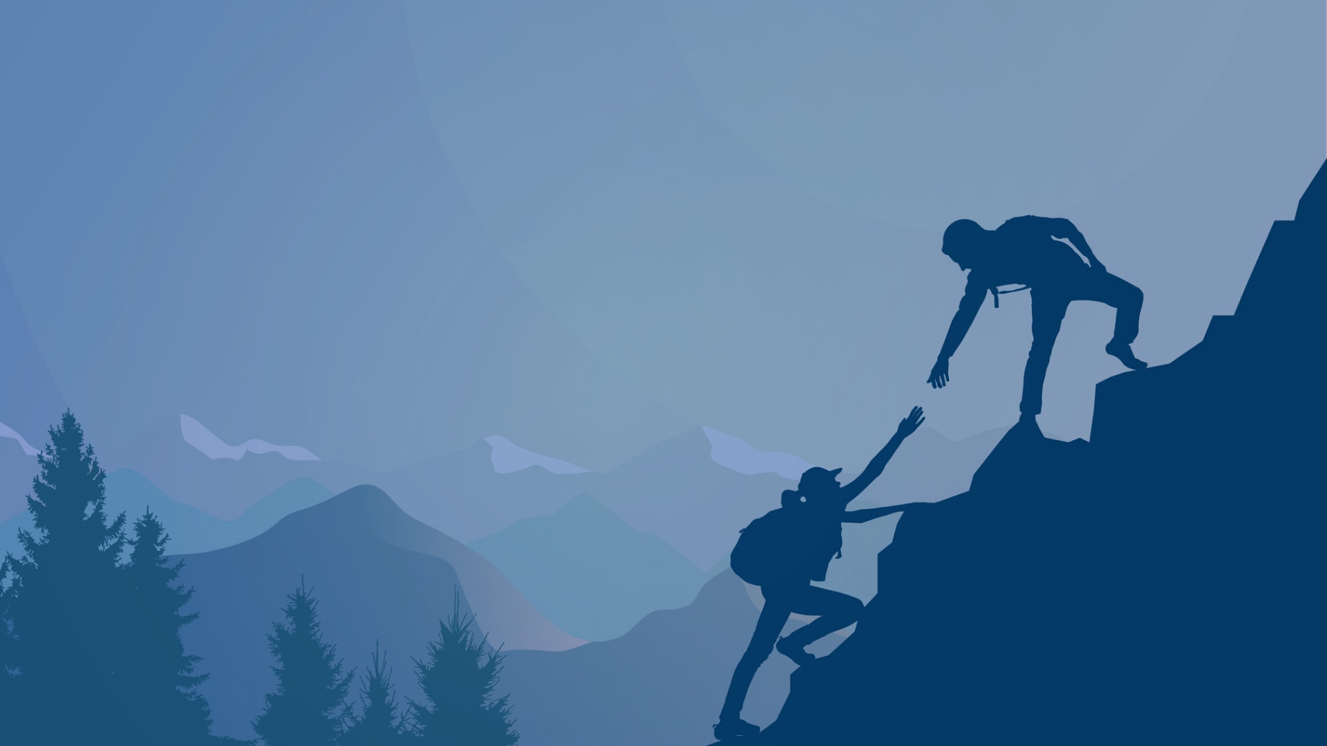 Zwei Bergsteiger – Karrierebegleitung mit Koppmann Karriere