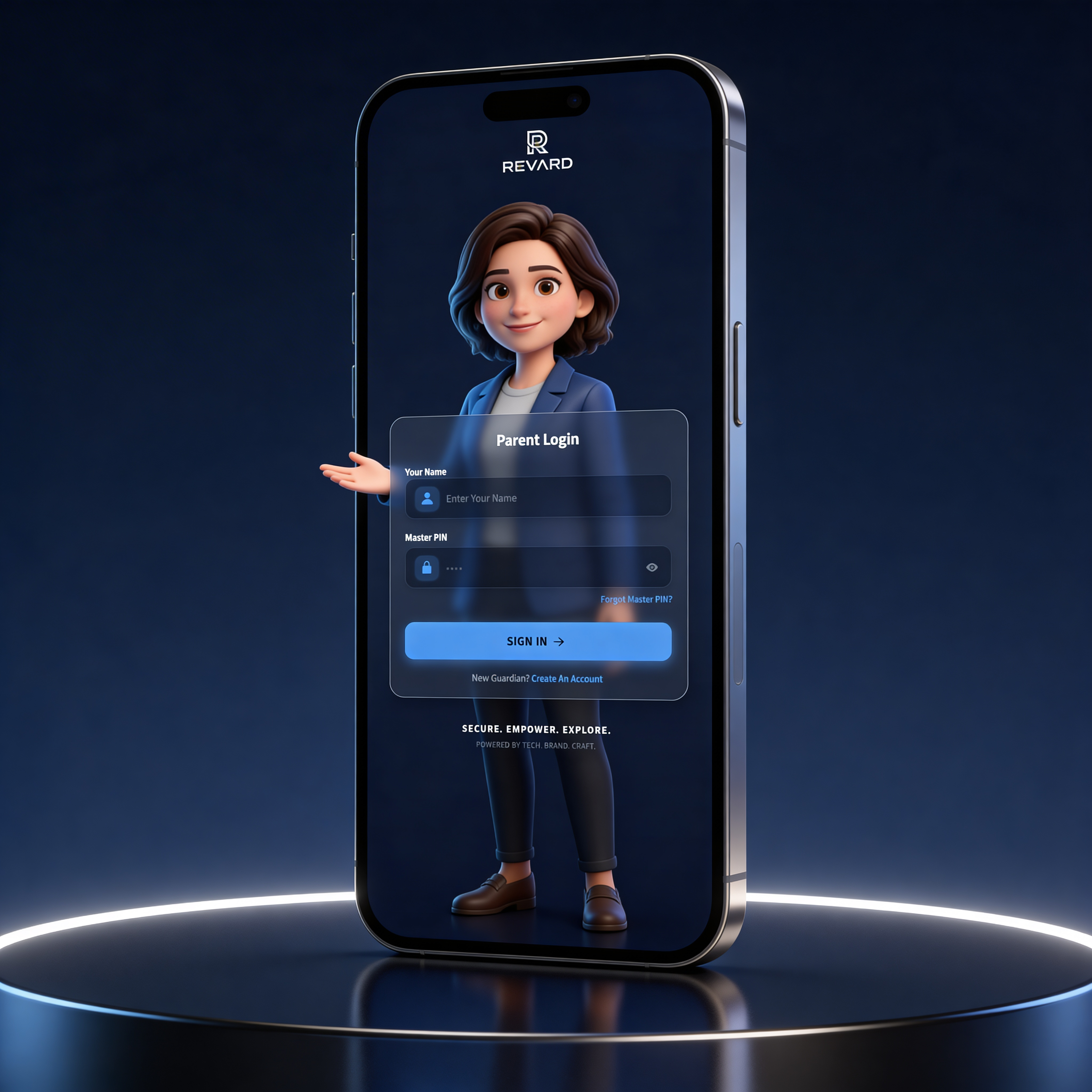 Revard Parent App Screen