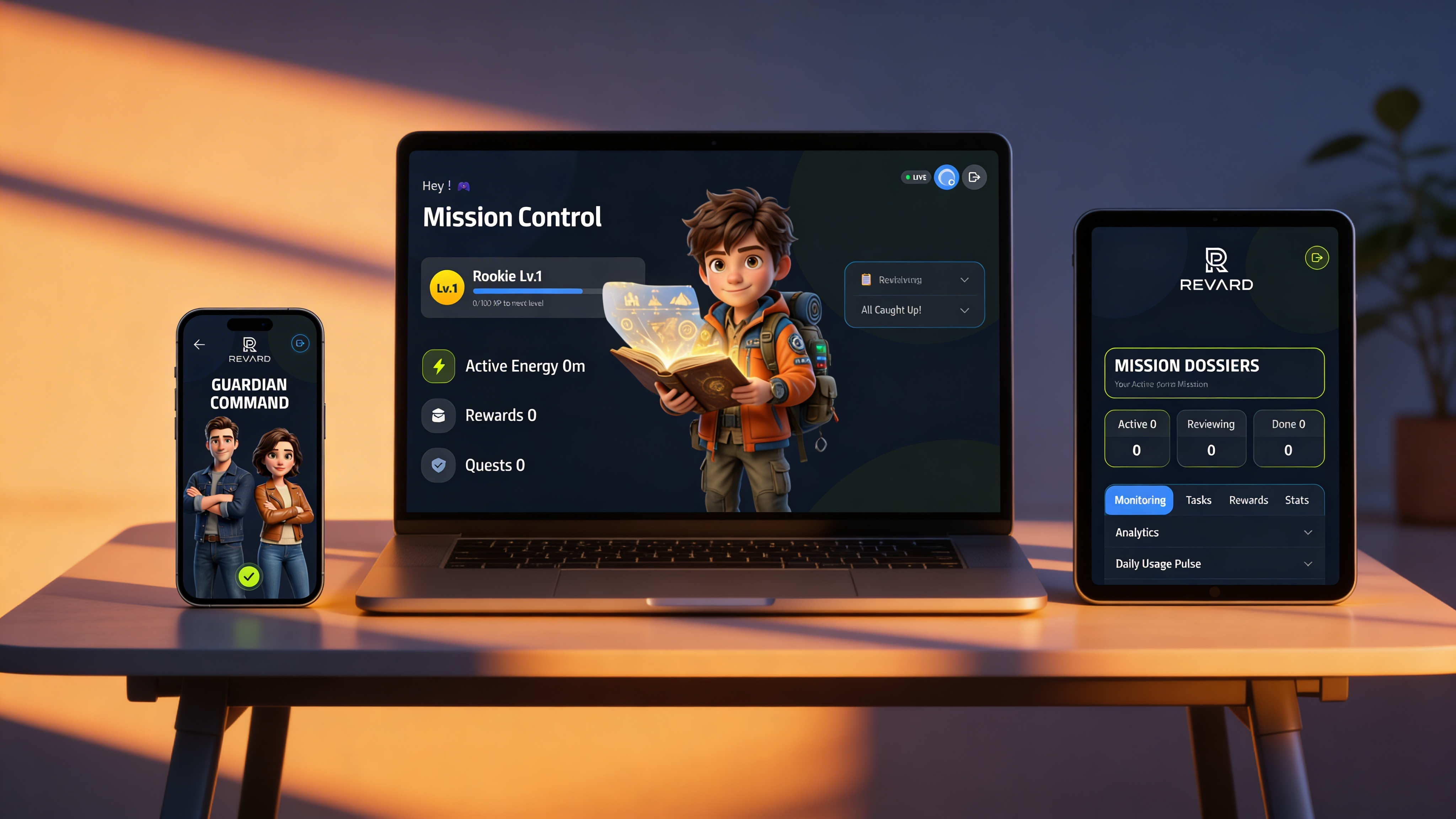 Revard Features — Guardian Command and Hero Hub