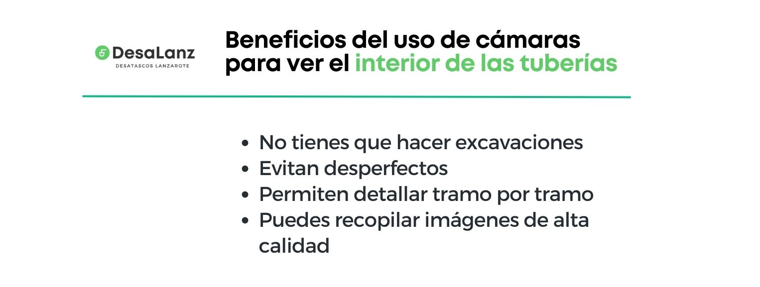 beneficios camara inspeccion tuberias lanzarote