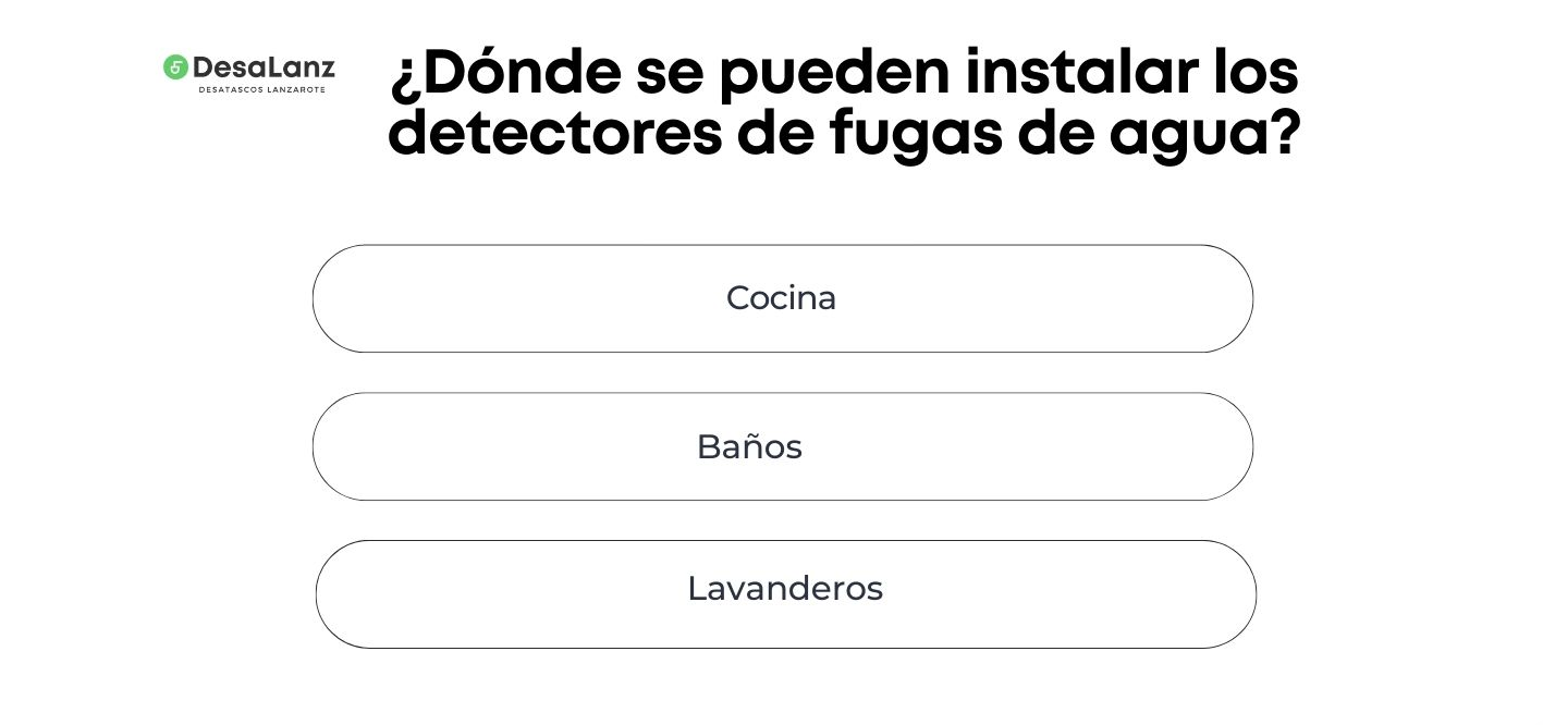 donde instalar detectores de agua lanzarote