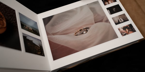 Wedding album spread