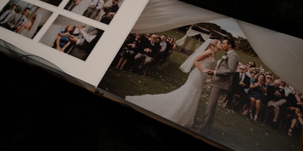 Wedding album spread