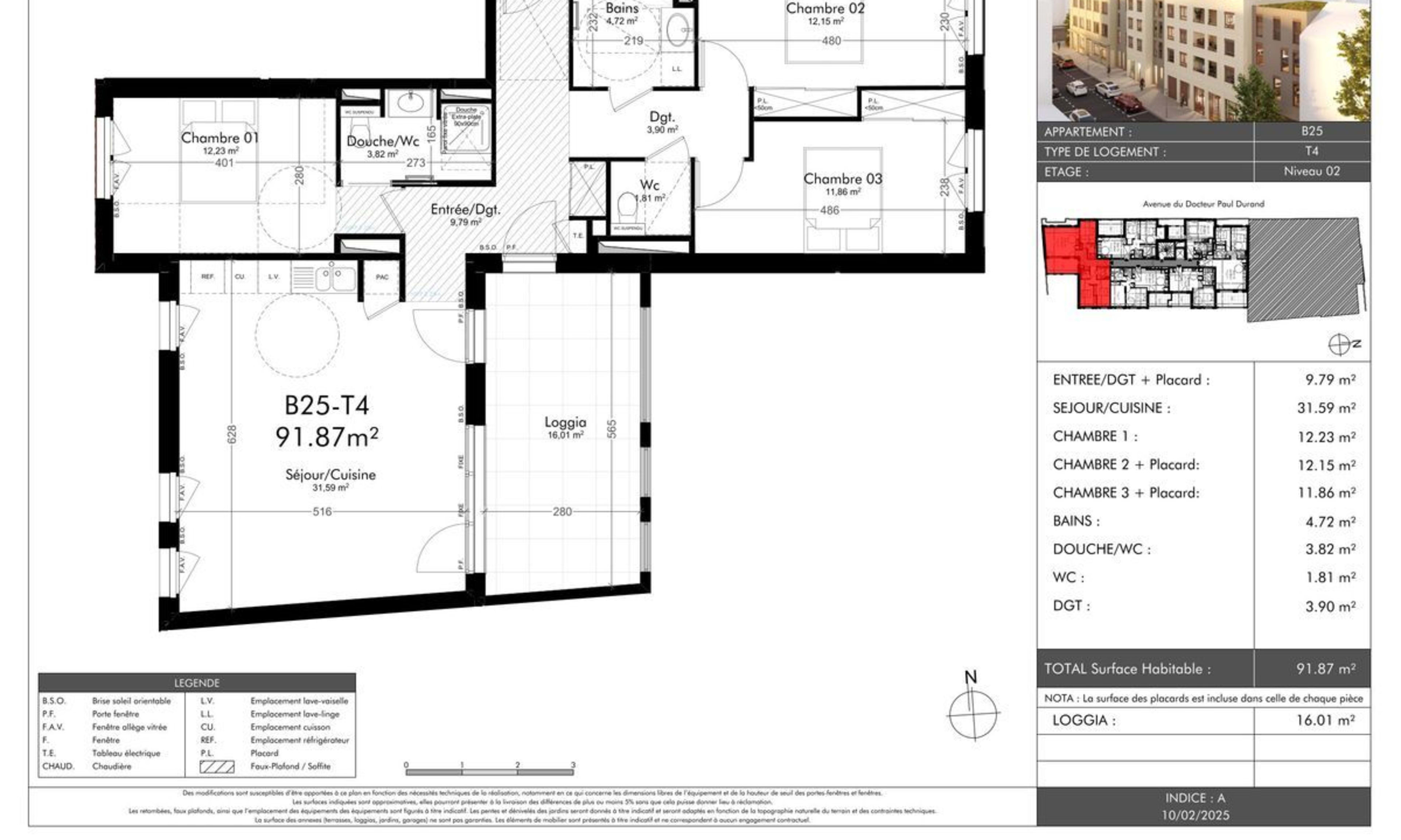 Appartement à Tain-l'Hermitage, 91.87 m²
