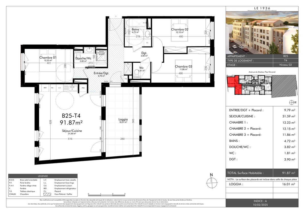 Appartement 4 pièces 91.87 m² à vendre – à Tain-l'Hermitage (26600)