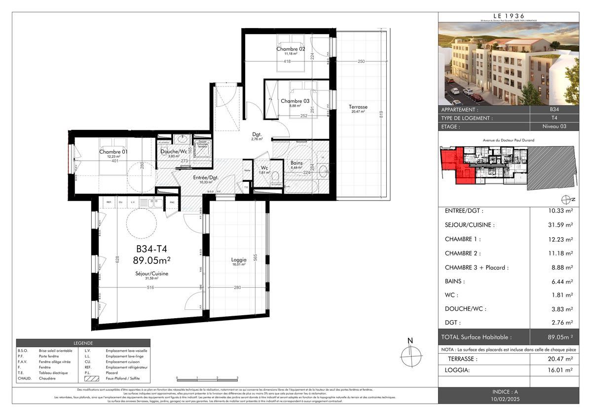 Appartement 4 pièces 89.05 m² à vendre – à Tain-l'Hermitage (26600)