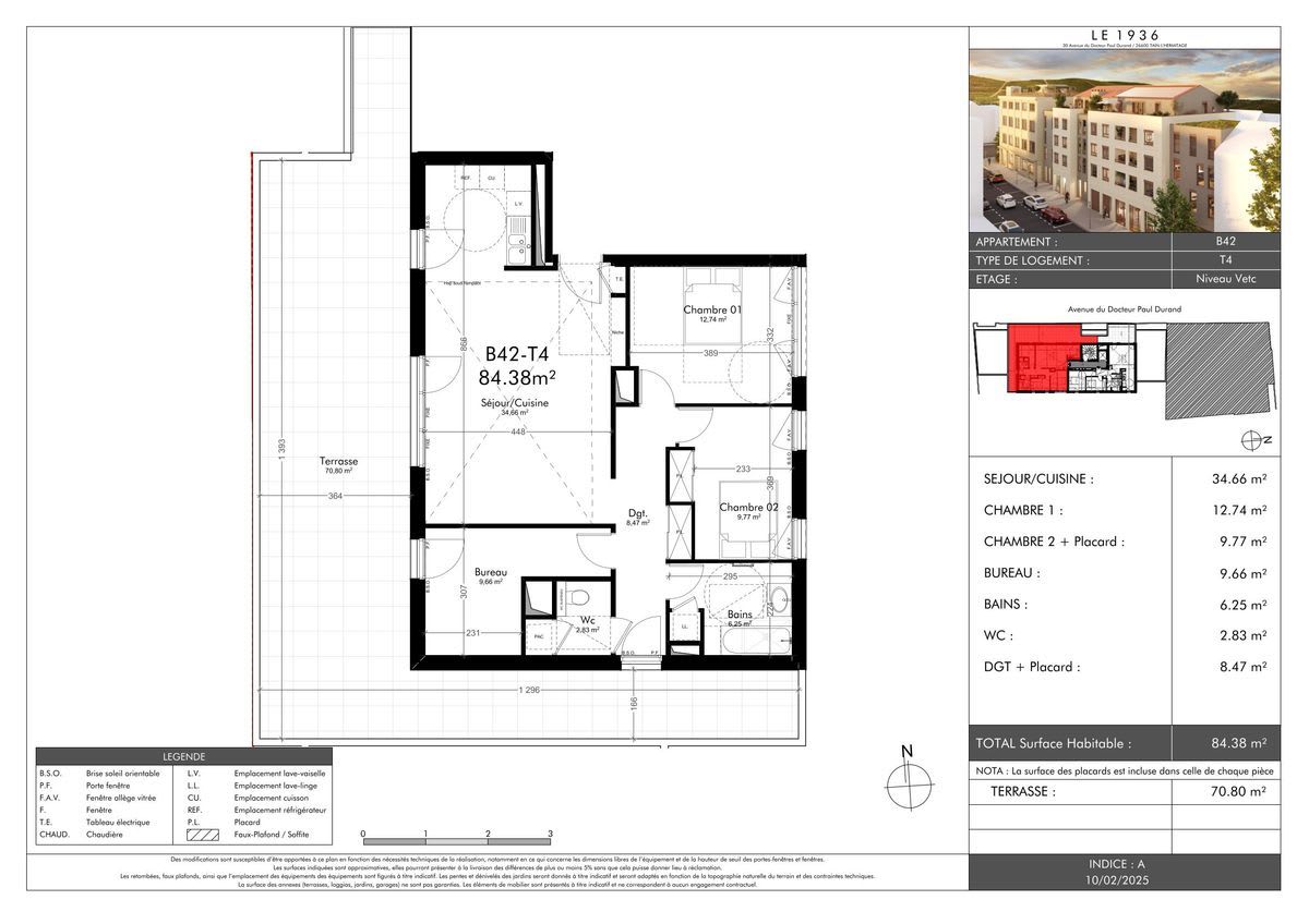 Appartement 4 pièces 84.4 m² à vendre – à Tain-l'Hermitage (26600)