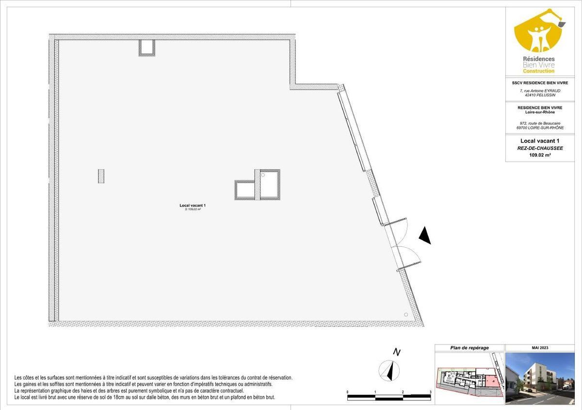 Local commercial 111.66 m² à vendre – à Loire-sur-Rhône (69700)