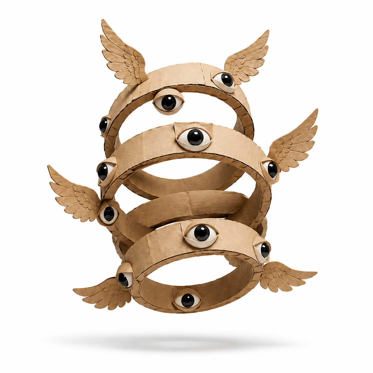 Paper eye sculpture