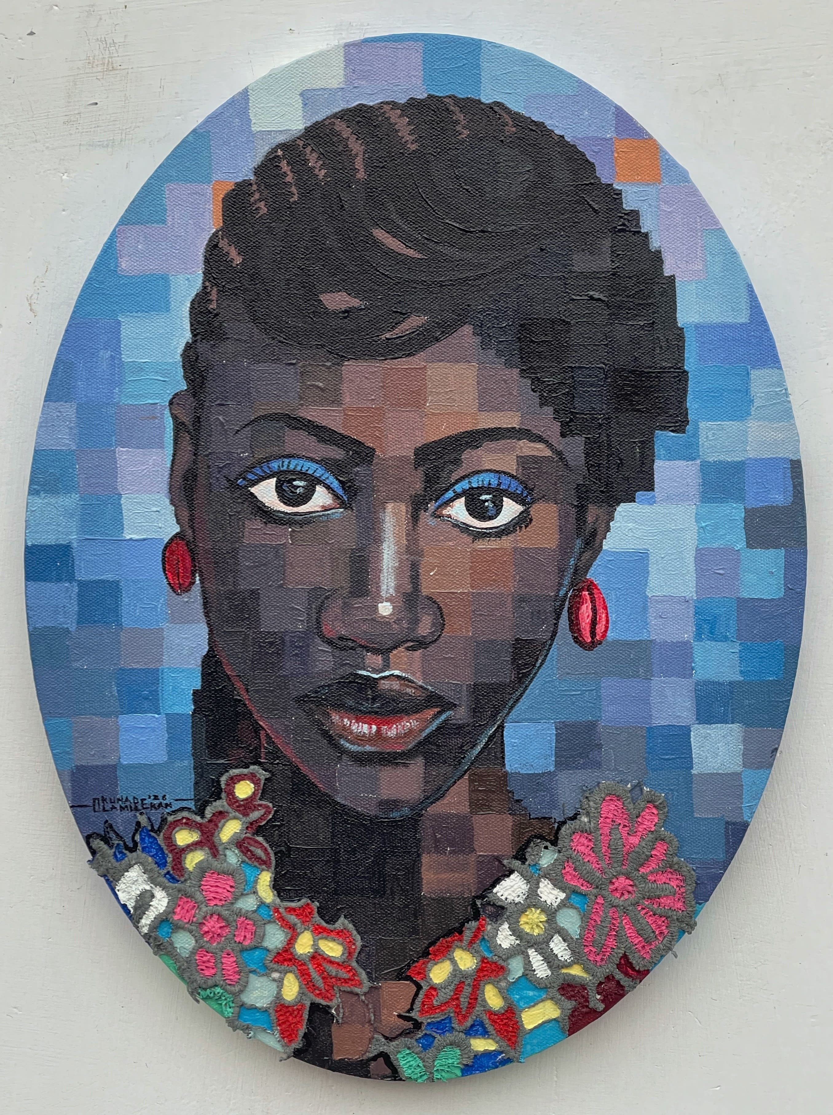 A Quiet Bloom V — by Okunade Olamilekan — Mixed Media Art