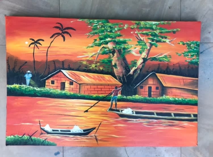 Ember sea — by OtobongEtimUsanga — Painting