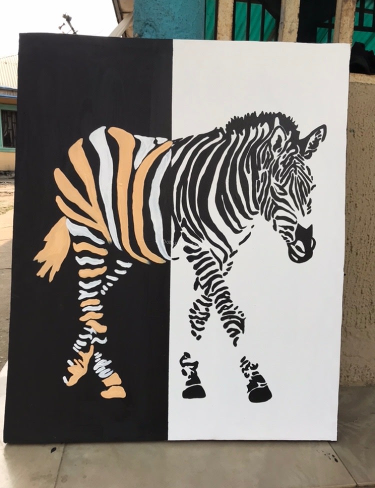 Dual stripes — by OtobongEtimUsanga — Painting