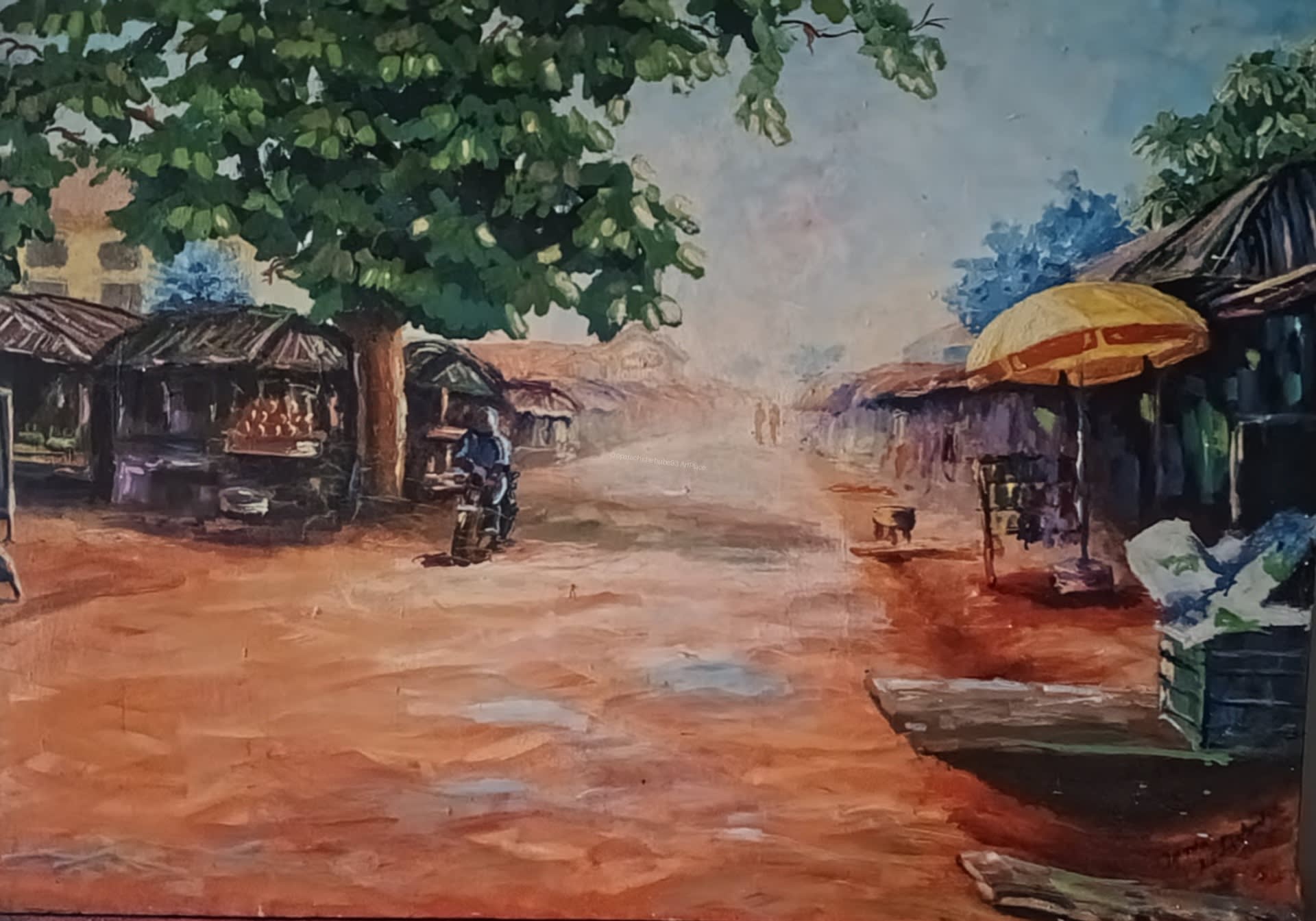 market square — by opara chidiebube prince — Painting