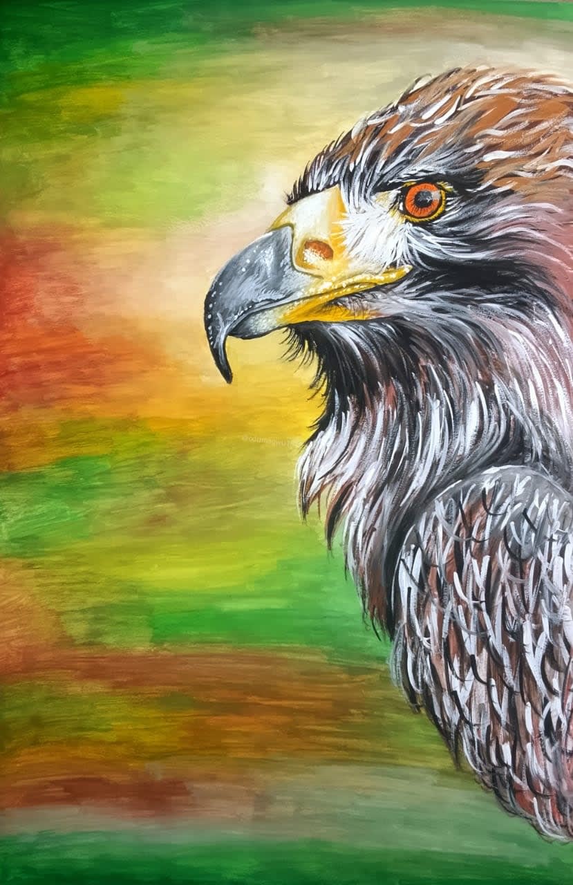IN WEAKNESS; STRENGTH ARISE — by Odumegwu Kingsley Tasiemobi — Painting
