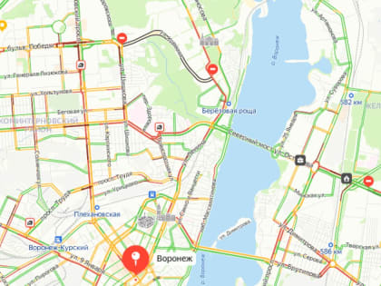 8-балльные пробки сковали утренний Воронеж