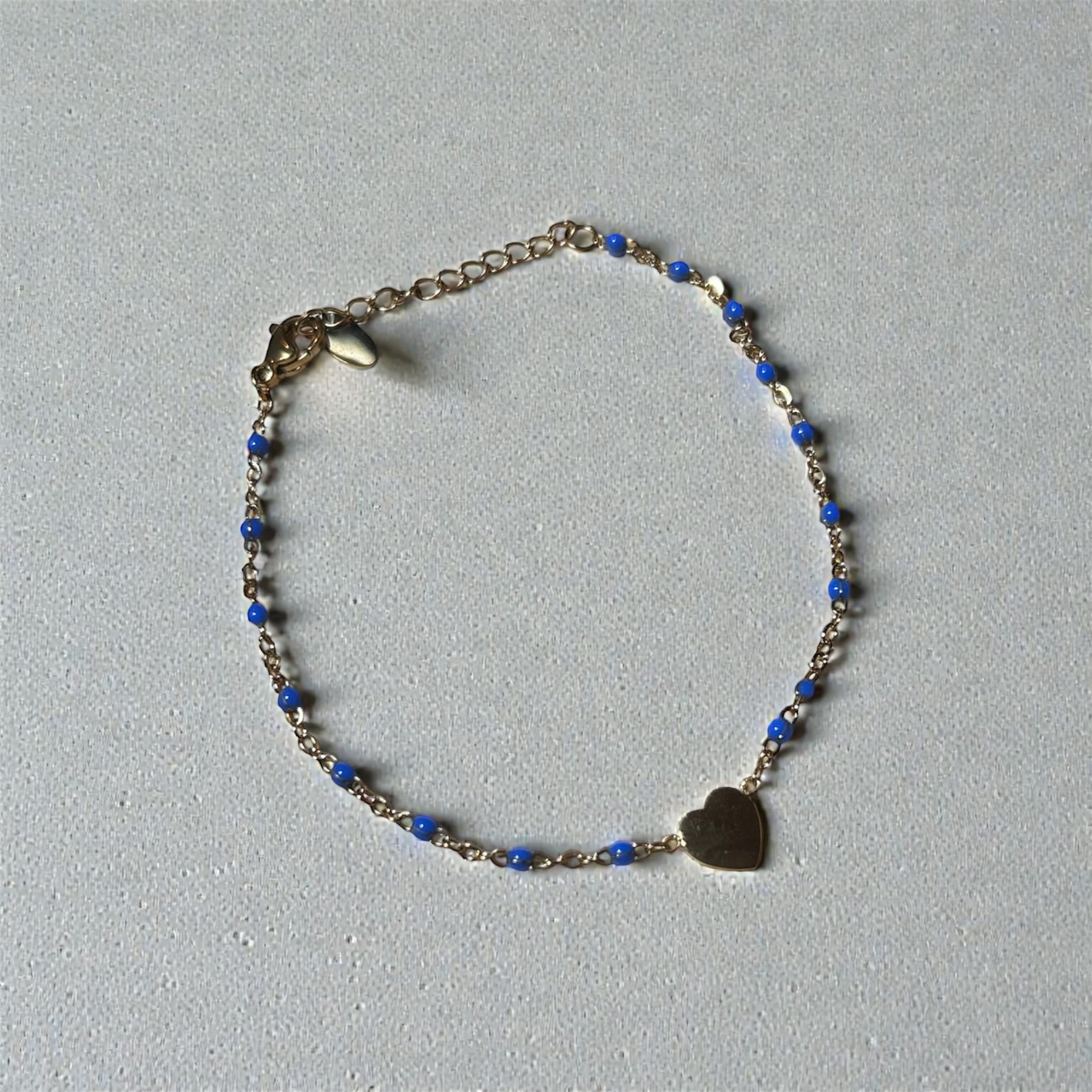 Le Bracelet Cœur "Azur Intense"