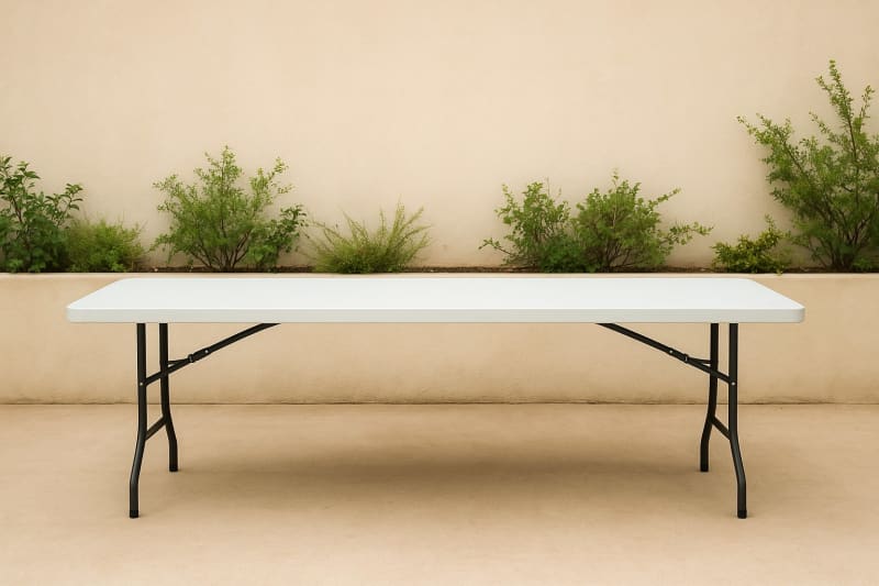 White Adult 8' Table