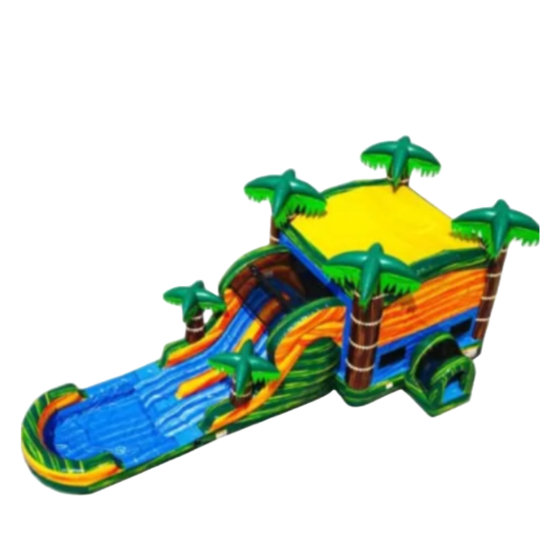 A XL Cali Palms Double Lane Slide & Bounce Combo