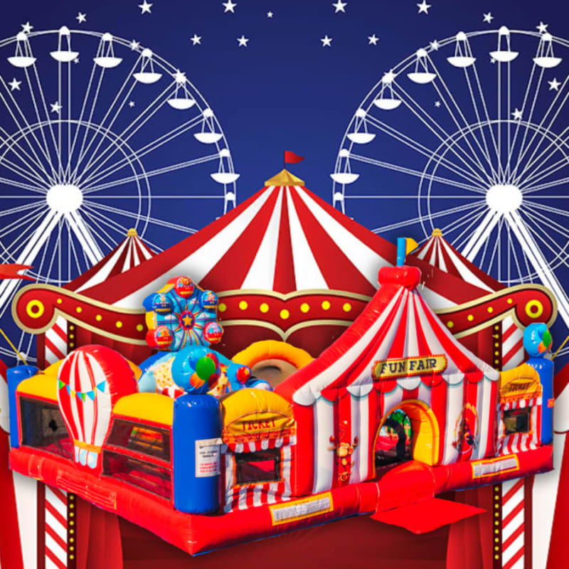 Little Carnival Bounce & DRY Slide Combo + Table & 8 Chairs