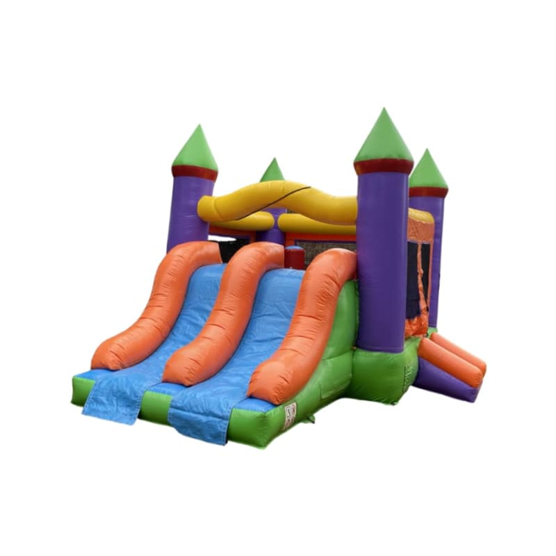 Little Yard Double Lane DRY Slide & Bounce Combo