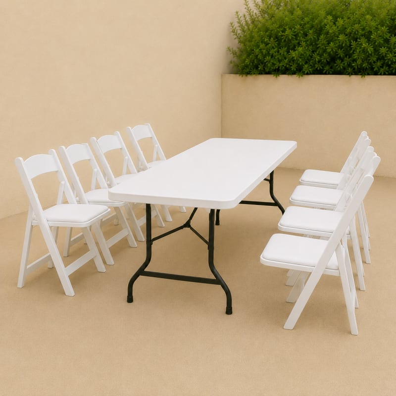 8-Person Garden Set with Padded Chairs