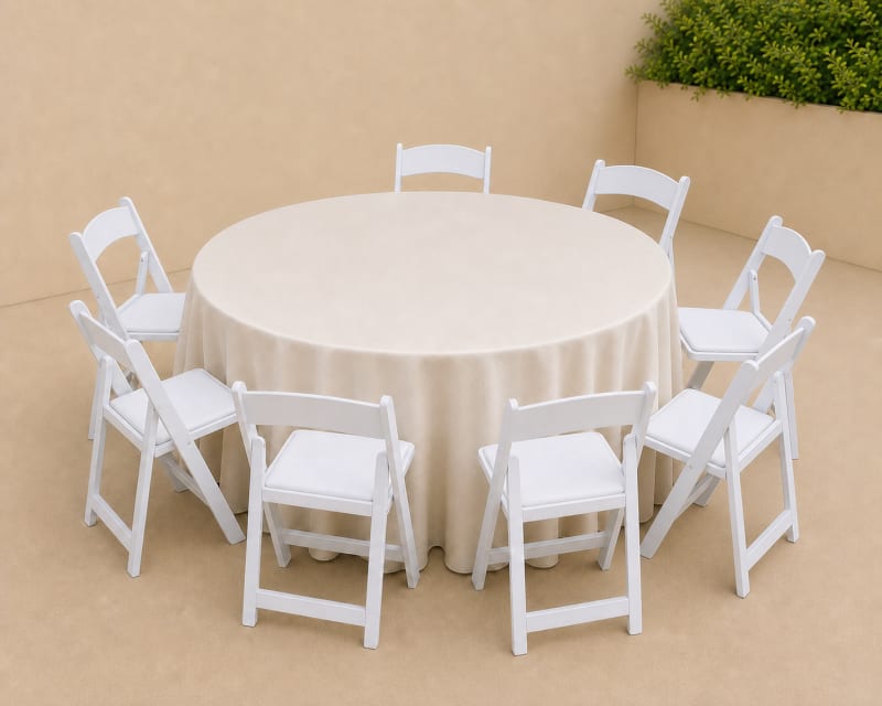 Luxury Champagne Round Garden Bundle for 8