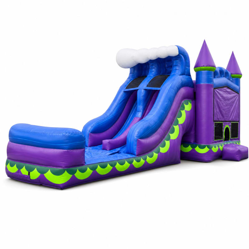A XXL Purple Wave Double Lane Slide & Bounce Combo