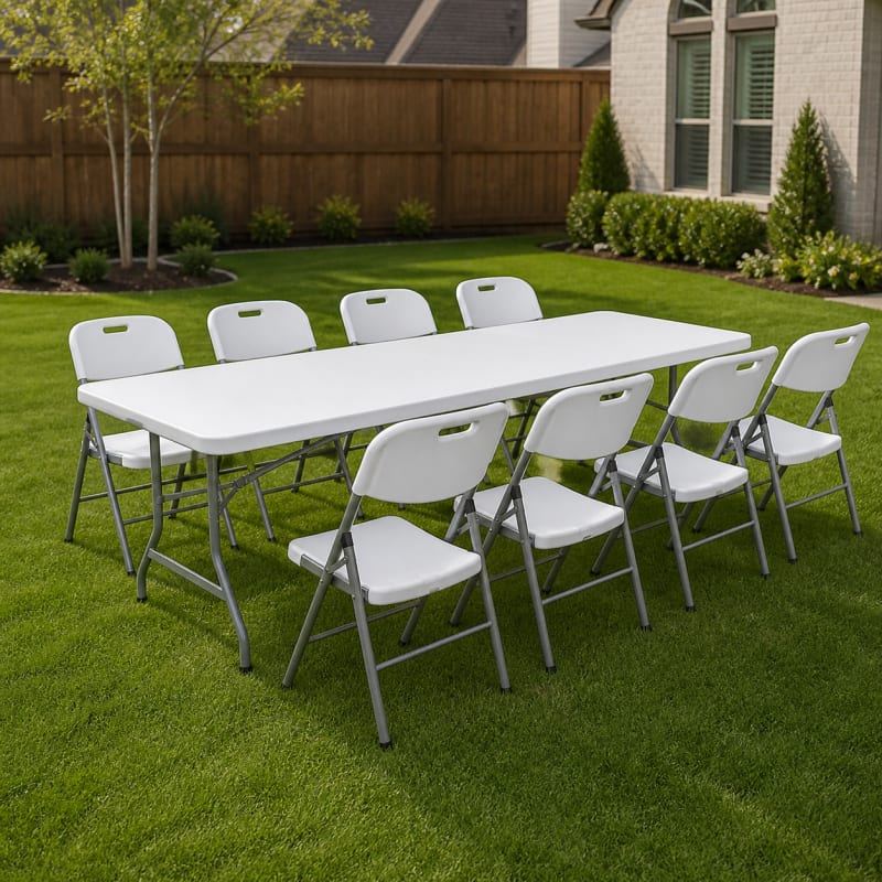 Table & Eight Chairs Bundle Package