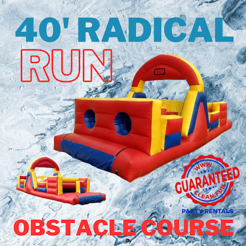 40' Radical Run Obstacle Course rental