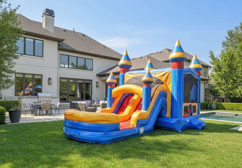 Double Lane Artic Slide & Bounce Combo rental