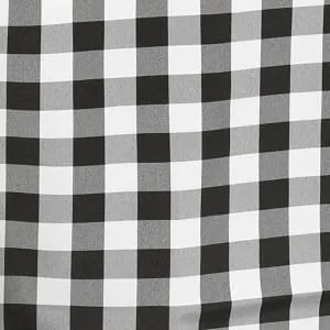 120" BLACK & WHITE PICNIC Round Linen rental