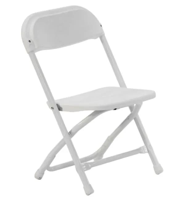 Child White Folding Chair rental