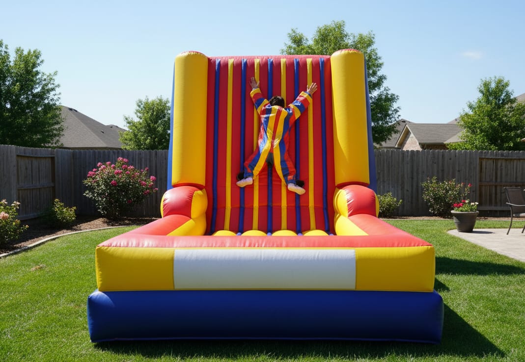 Velcro Wall-Includes 2 Suits available to rent through Bouncehouse360
