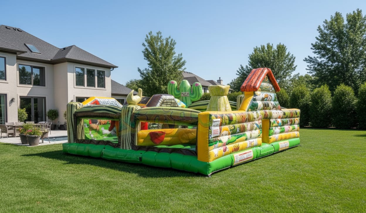 Little Farm Bounce & DRY Slide Combo rental