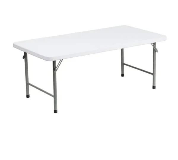 White 4' Child Table rental