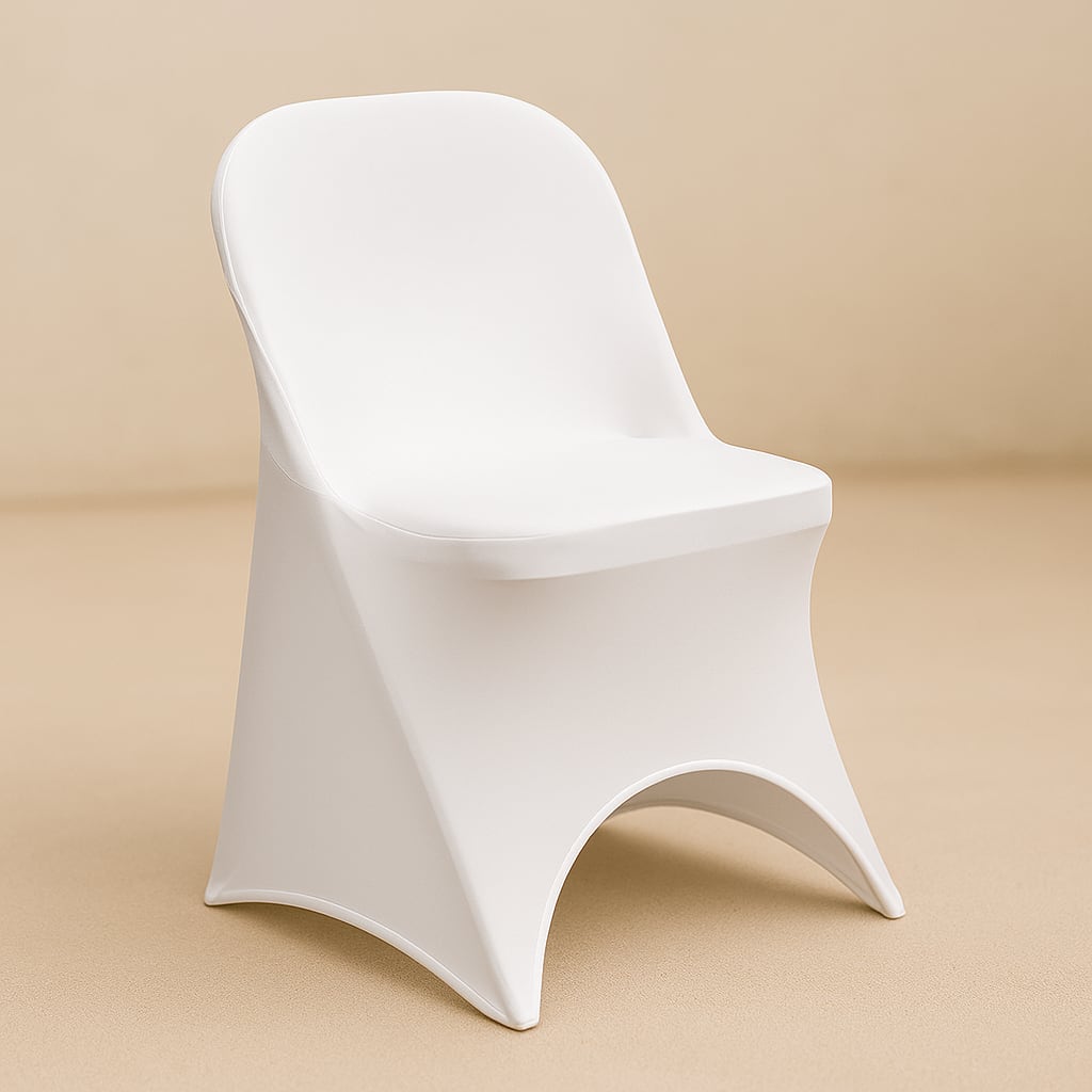 White Adult Spandex Chair Cover rental