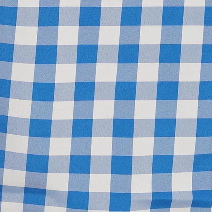 6' BLUE/WHITE PICNIC Rectangular Linen rental