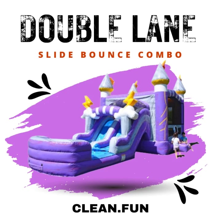 Double Lane Thunder Slide & Bounce Combo rental