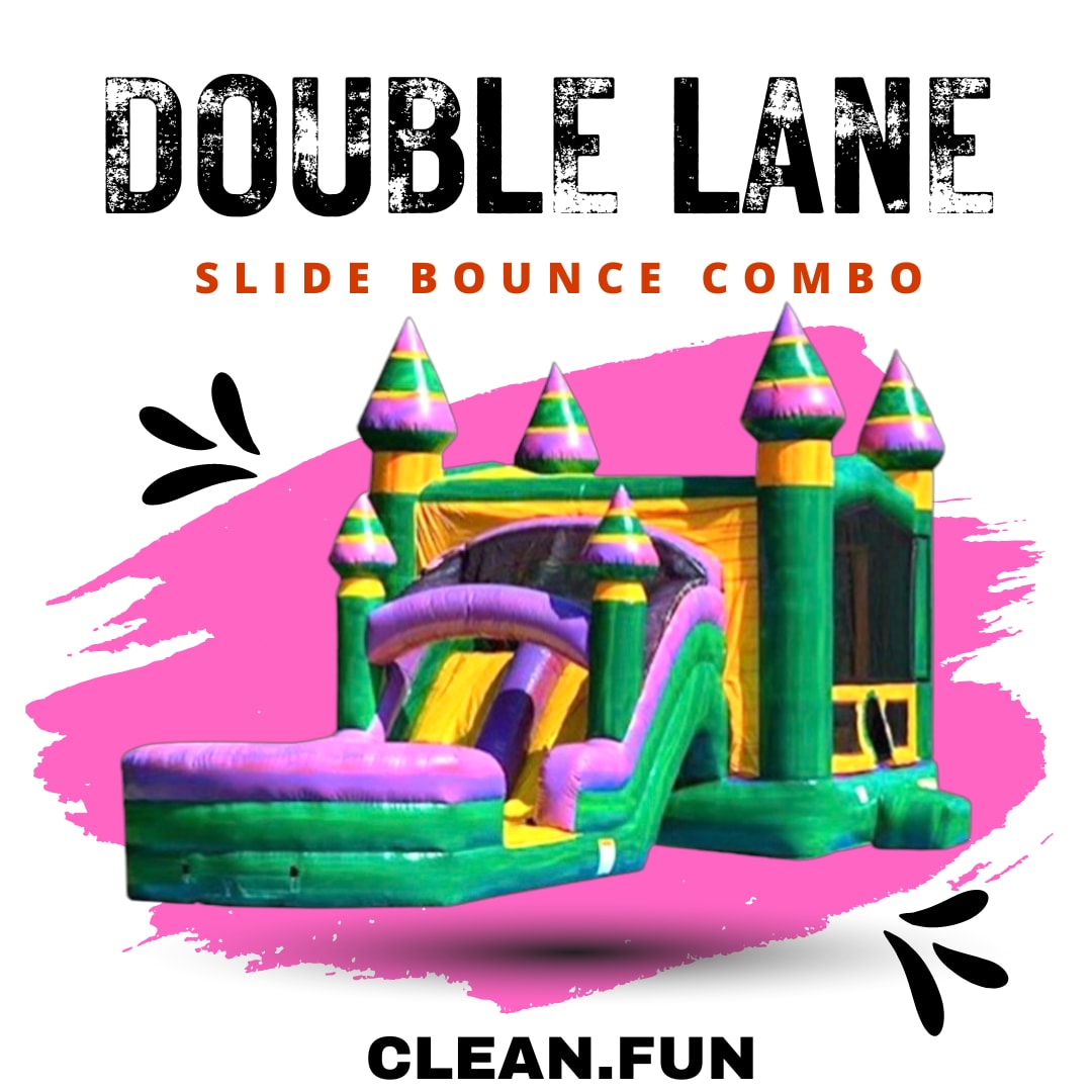 Double Lane Amazon Slide & Bounce Combo rental