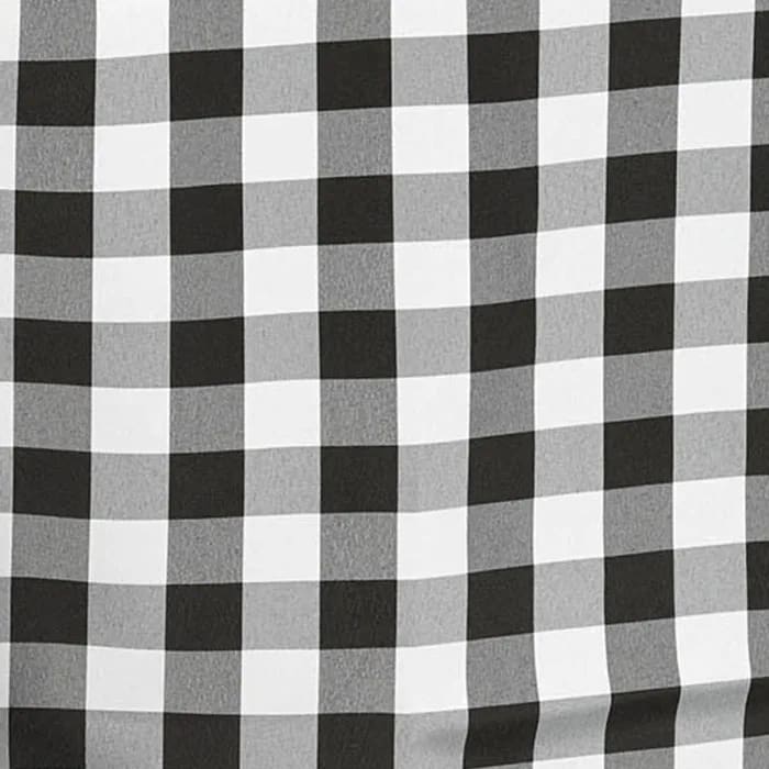 8' BLACK/WHITE PICNIC Rectangular Linen rental