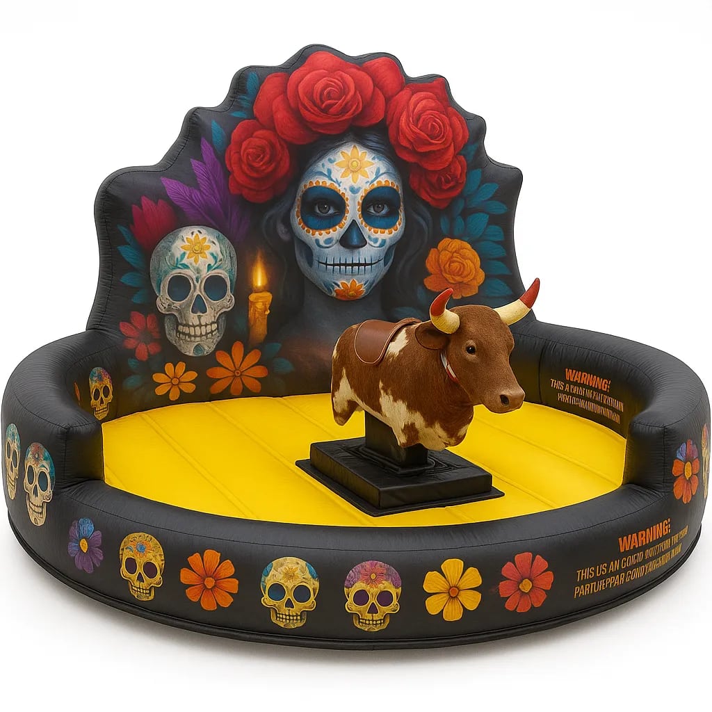 Yellow Brown Bull Mechanical Ride rental