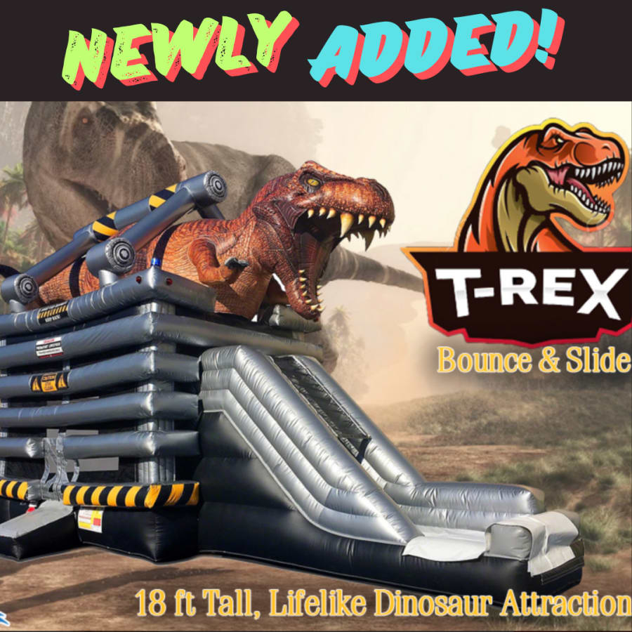 Lifelike T-Rex Bounce & Slide Combo rental