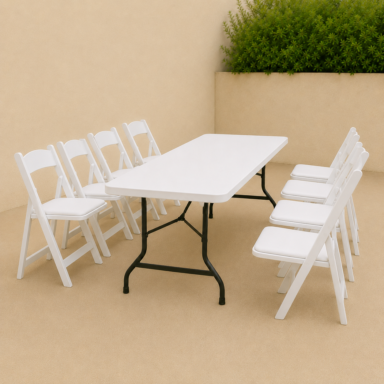 8-Person Set with Padded Chairs