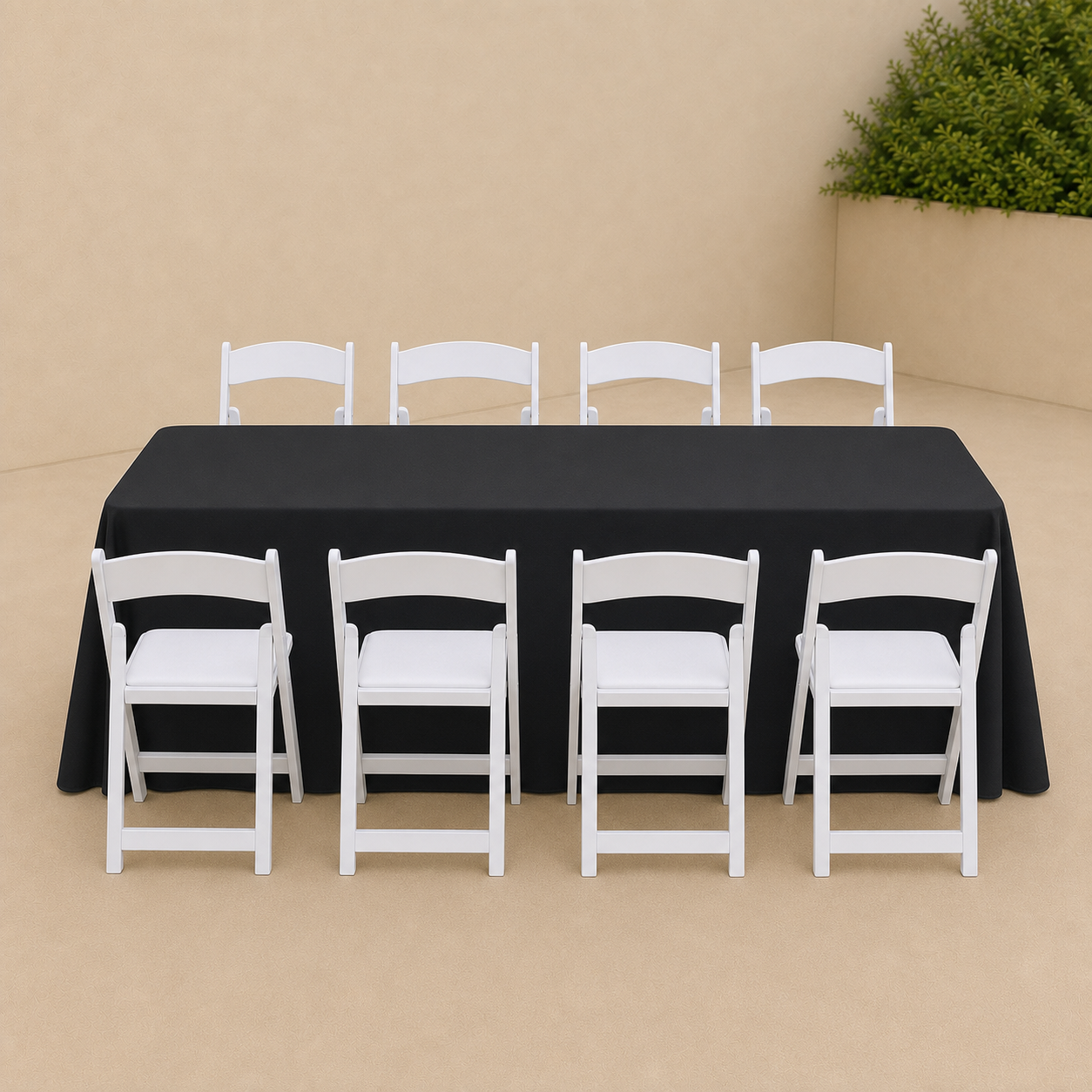 Luxury Black Garden Dinner Bundle for 8