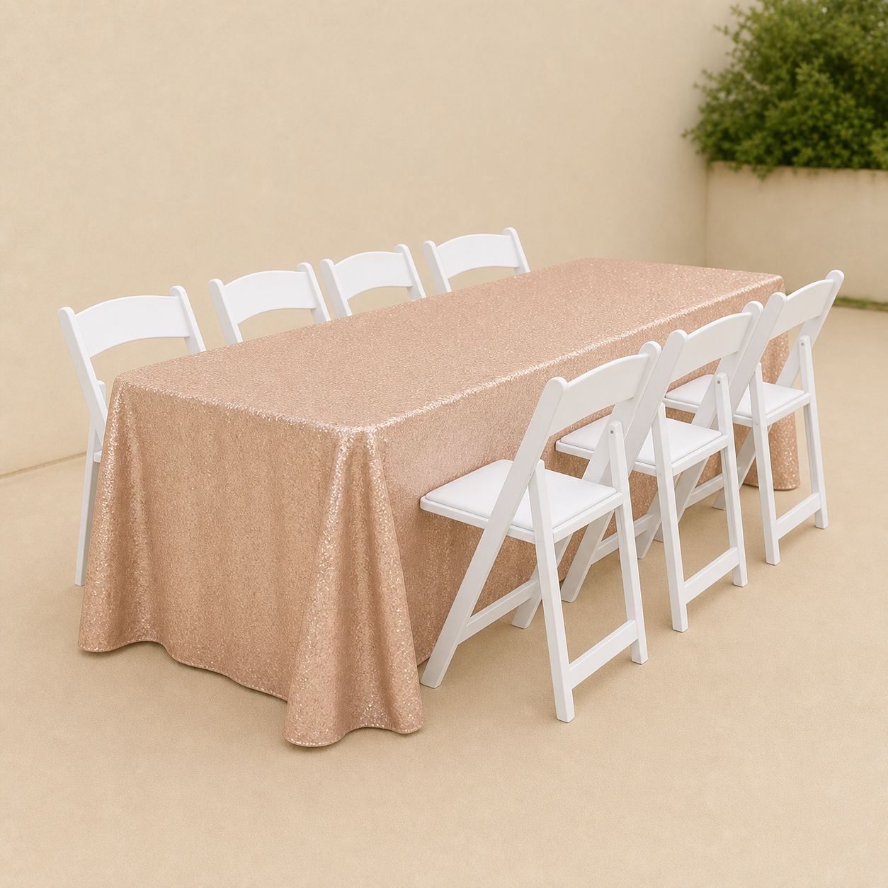 Luxury Blush & Gold Garden Banquet Bundle for 8